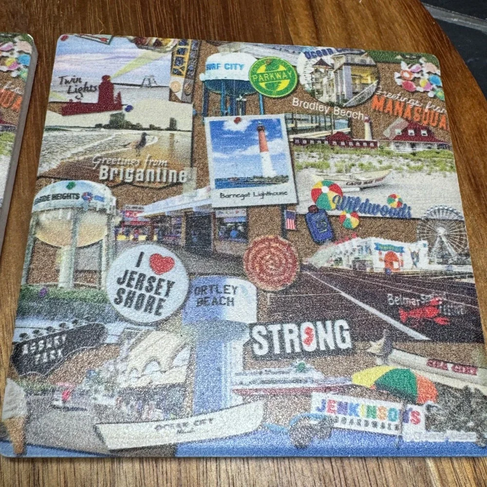Thirstystone I Love Jersey Shore Strong Sandstone Coasters Set of 2 FS-ZW84